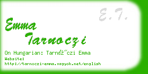 emma tarnoczi business card